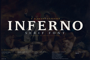 INFERNO Serif font, a Serif Font by Artistic & Unique