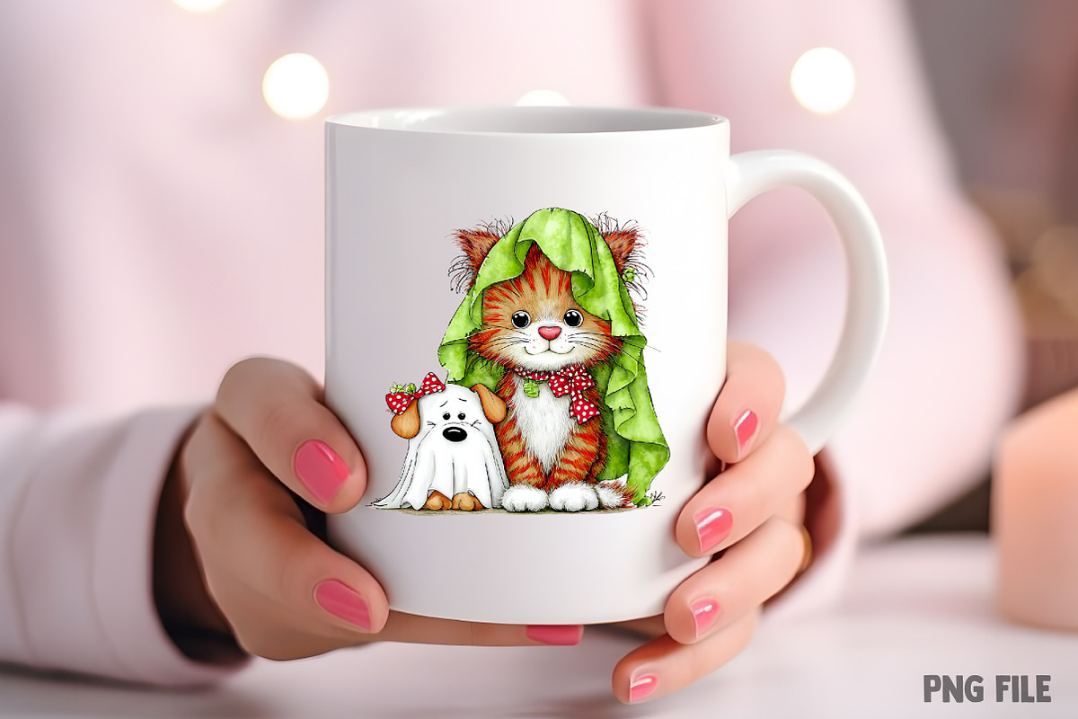 Funny Scary Dog and Cat Clipart Png, an Illustration by Craft Nest (Photo 4 of 5)