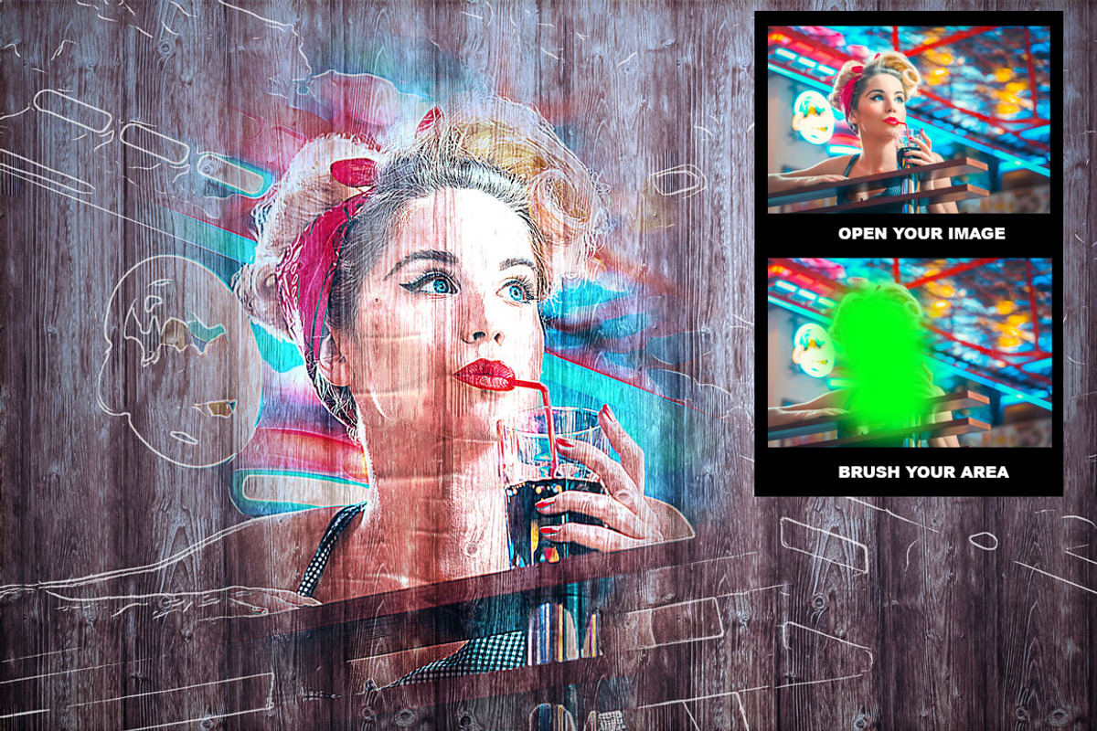 Board Photoshop Action, an Action Add-On by DESIGNAVO (Photo 2 of 6)