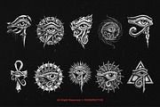 10 Bundle Dark Art Horus Eye Egypt, an Illustration by Morspective (Thumbnail 6 of 7)