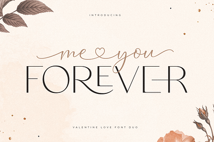 Me  You Forever - Lovely Font Duo, a Script Font by Sensatype