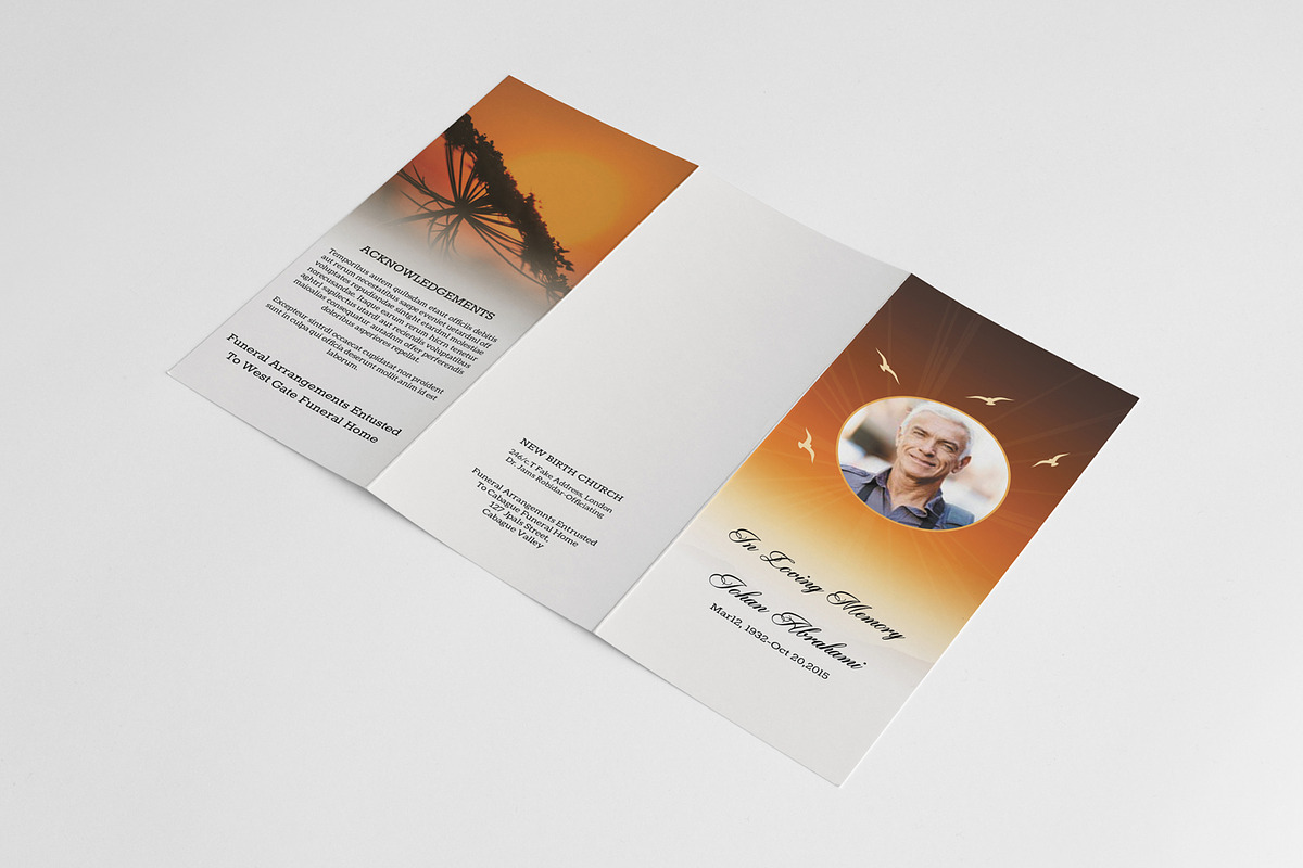 Trifold Funeral Template-V550, a Brochure Template by Template Shop (Photo 3 of 4)