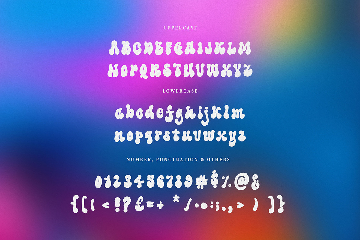 Eighties Party - Bubble Retro Font, a Font by Deeezy (Photo 3 of 6)