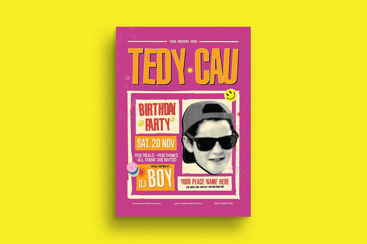 Birthday Party Flyer, a Flyer Template by megarez (Photo 2 of 3)
