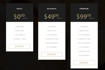 Modern Pricing Table