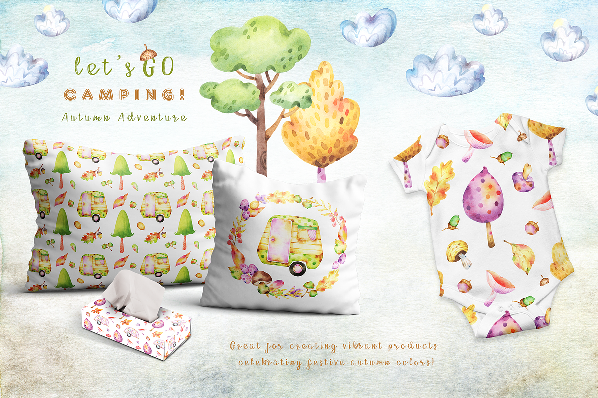 Camping Autumn Adventure collection, a Decorative Illustration by Tatiana Troian (Photo 3 of 8)