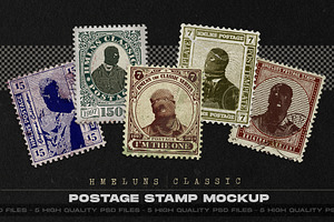Classic Postage Stamp Mockup, a Product Mockup by HꟽƎ⅃UИƧ