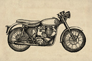 Vintage British Motorcycle Drawings, an Illustration by Doggy Days (Thumbnail 6 of 8)