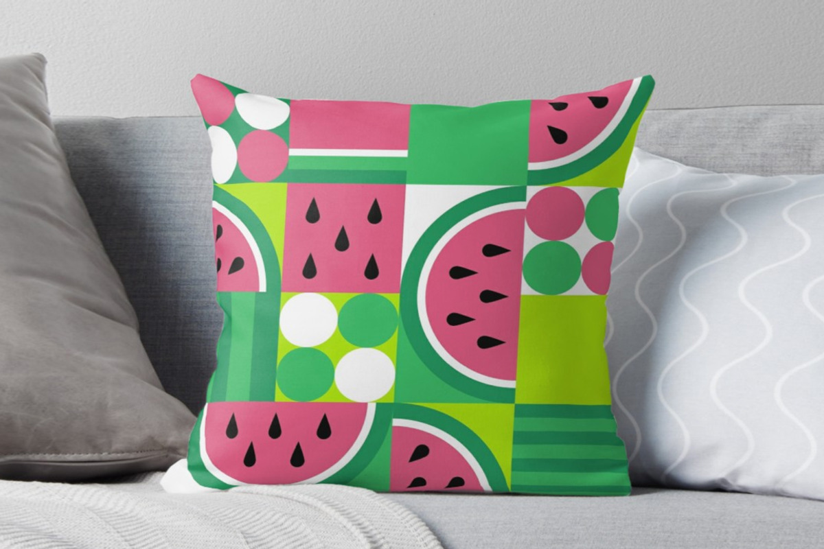 Geometric Watermelons pattern., a Pattern Graphic by Evgeniya Dzhumm (Photo 3 of 7)