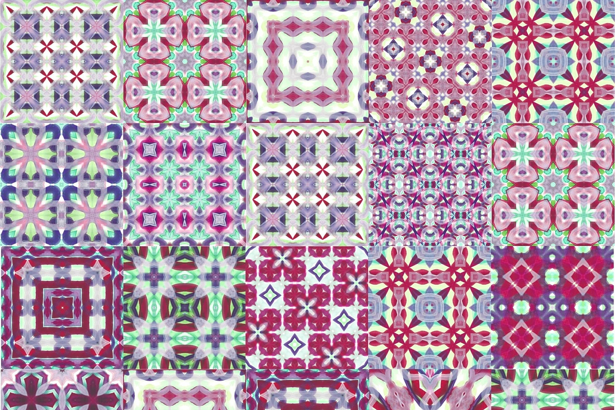 Retro Abstract Watercolor Patterns, a Pattern Graphic by Gen Aumonier (Photo 4 of 7)