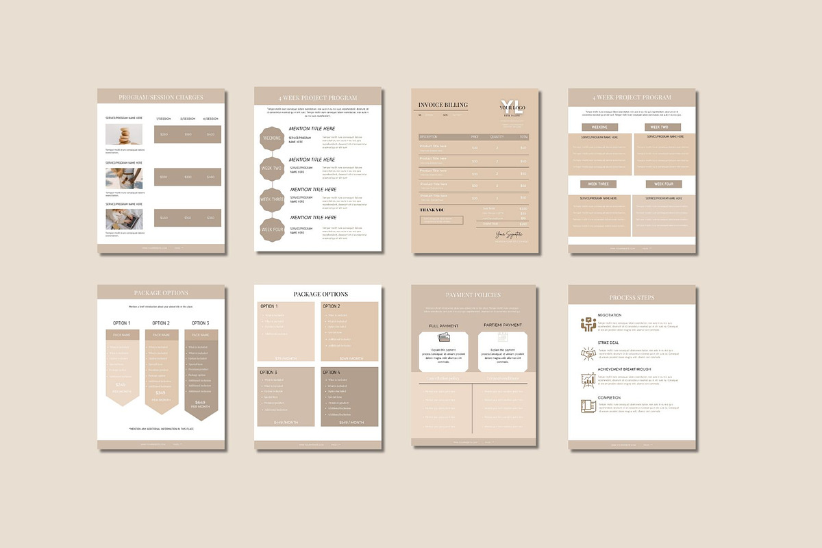 Client Welcome Services Bundle CANVA, a Brochure Template by Deepa Template Studio (Photo 7 of 23)