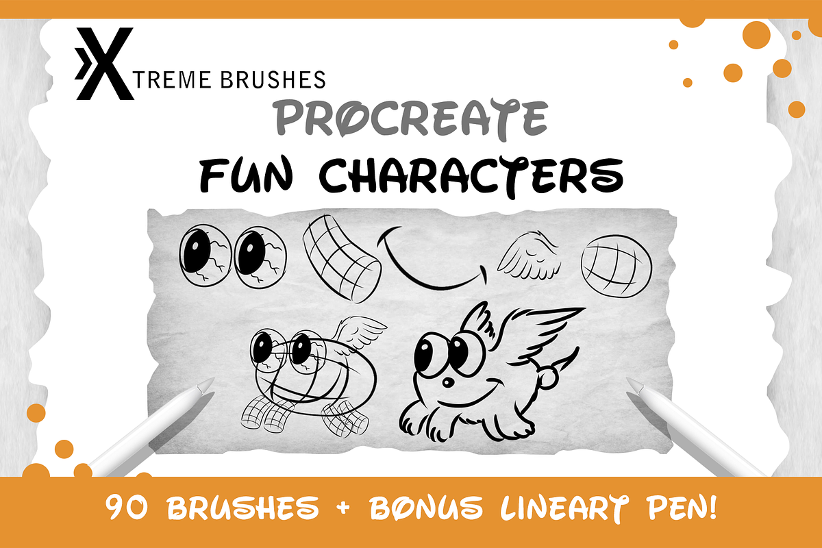 Procreate Fun Characters Kit!!!, a Brush Add-On by Extreme Brushes (Photo 1 of 8)