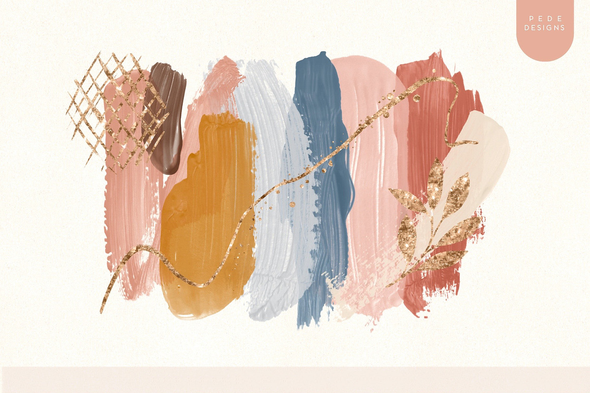 Paint Strokes & Glitter Elements, a Texture Illustration by PeDe Designs (Photo 17 of 19)