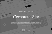 Web Wireframe Kit for Corporate Site, a Wireframe Template by UX Design Mastery Shop (Thumbnail 2 of 10)