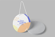 Round Door Sign Mockups, an Advertising Mockup by megostudi0 (Thumbnail 2 of 7)