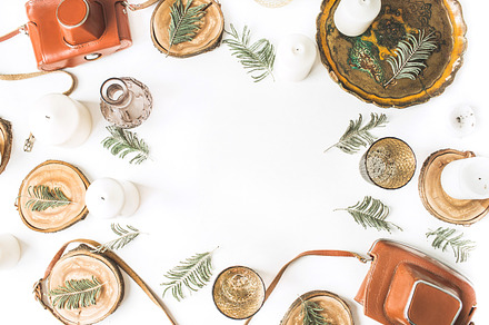 Vintage composition stock photo containing orange and tray, an Arts & Entertainment Photo by Floral Deco