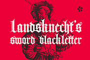 Landsknecht's Sword Blackletter font, a Blackletter Font by kaer_shop (Thumbnail 1 of 11)