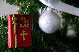 Holy Bible Christmas Ornament