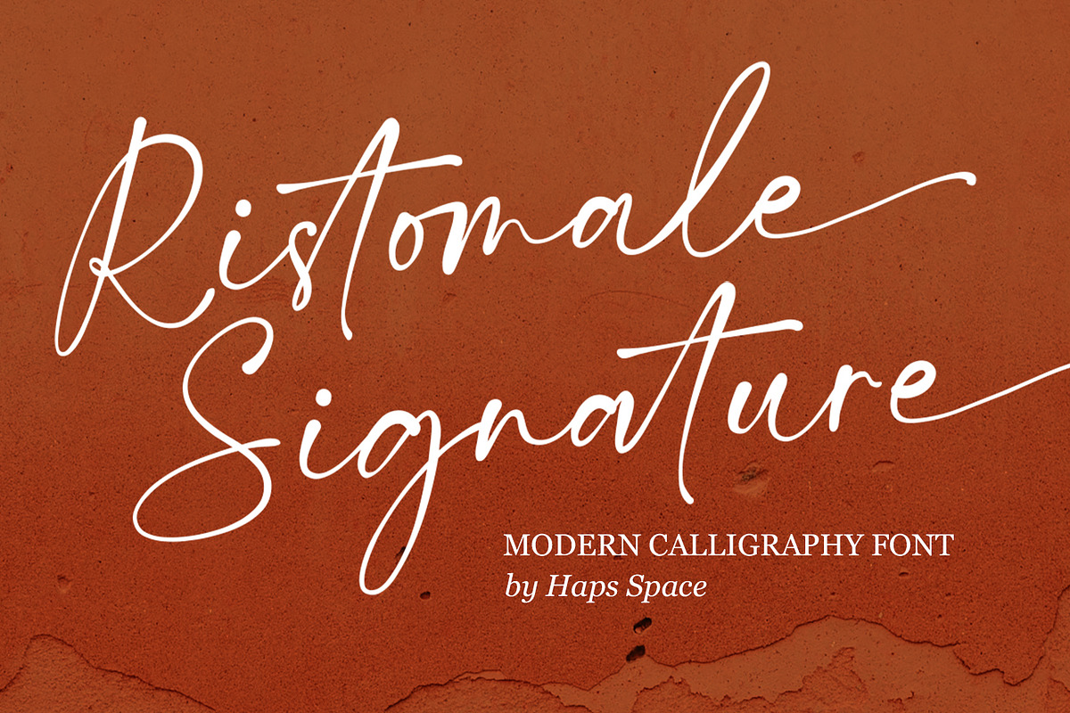 Ristomale Signature, a Font by Haps Space (Photo 1 of 8)