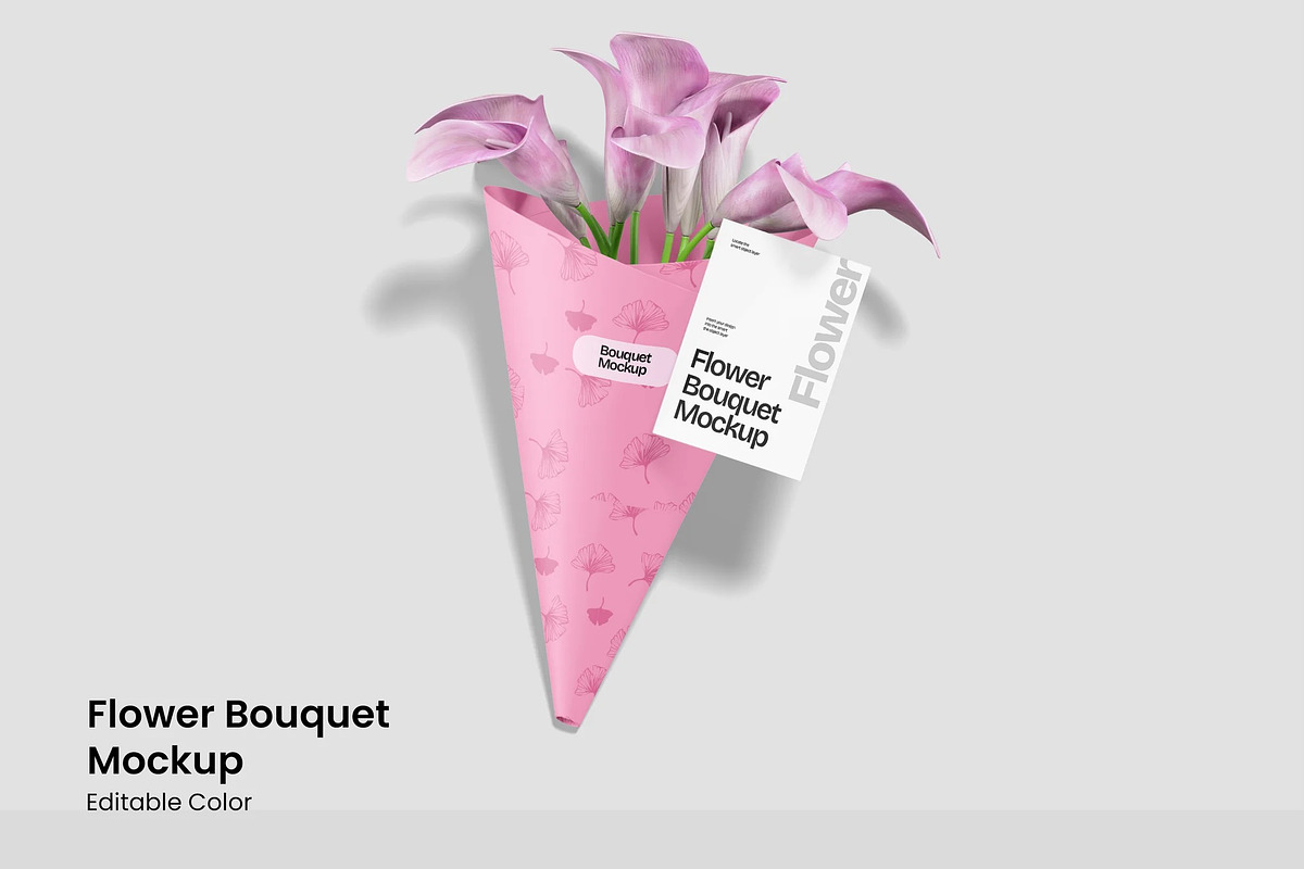 Flower Bouquet Mockup, a Packaging Mockup by renderstockmarket