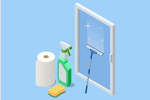 Isometric illustration of window, an Object Illustration by Golden Sikorka
