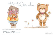 Cute Watercolour Bears, an Animal Illustration by Jen Digital Art (Thumbnail 3 of 4)