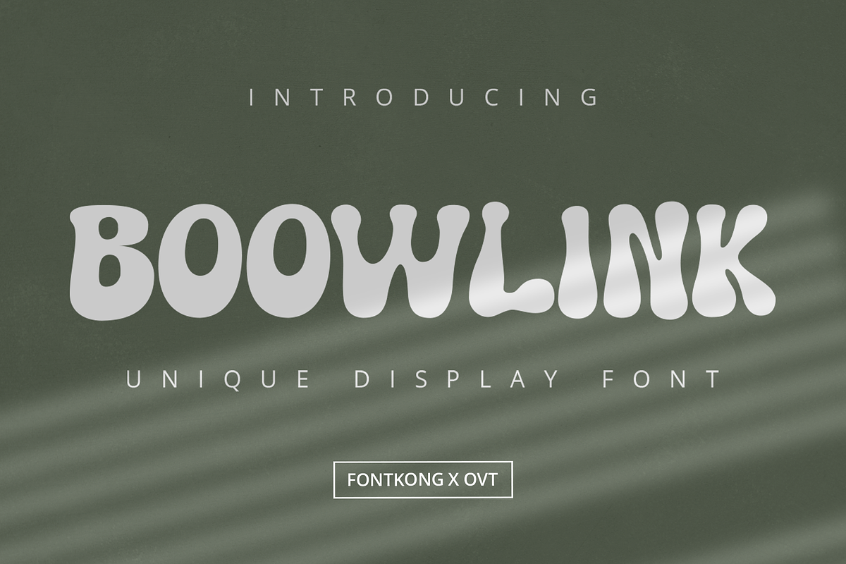 Boowlink - Unique Display Font, a Sans Serif Font by overlaytemplates (Photo 1 of 6)