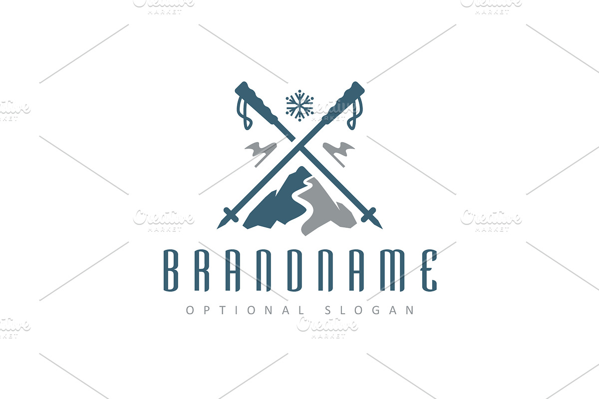 Ski Mountain Custom Logo, a Branding & Logo Template by ARTE MIGUEL (Photo 1 of 3)