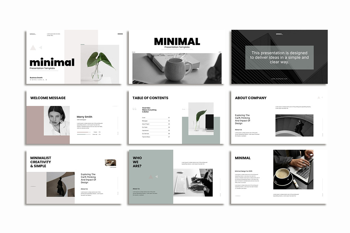 Occen Minimalist Presentation, a Presentation Template by Studio Artisan (Photo 4 of 6)