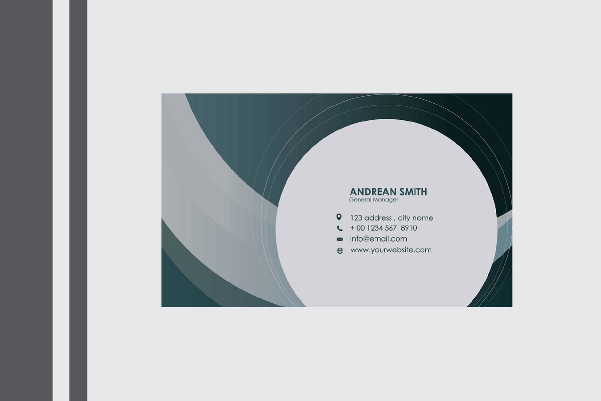 Business Card minimalist grey, a Business Card Template by dulchaer29 (Photo 2 of 3)