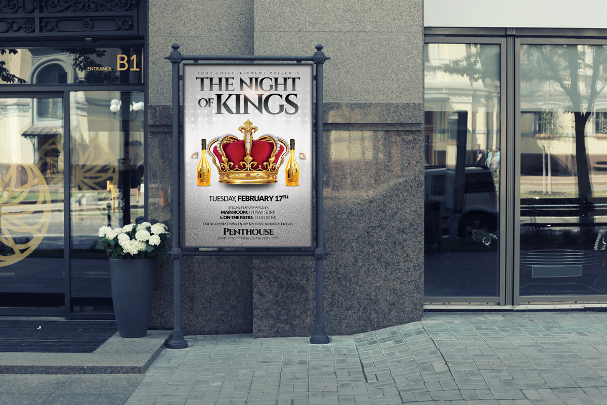 The Night of Kings Flyer Template, a Flyer Template by Creative Waffle (Photo 3 of 5)