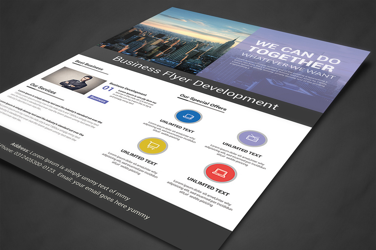 Corporate Business Flyer Template, a Flyer Template by AfzaalGraphics (Photo 2 of 4)