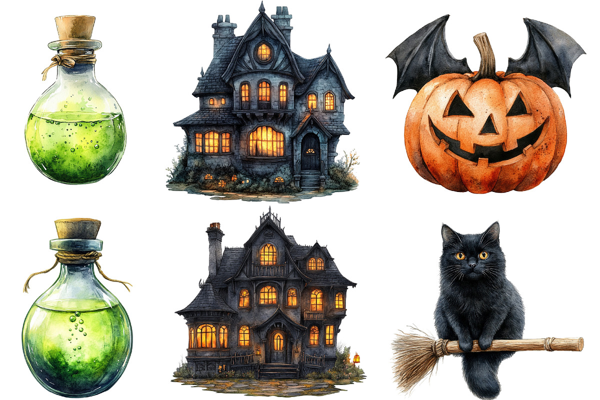 Halloween Designs Clipart, an Illustration by Designworld (Photo 3 of 6)