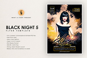 Black Night 5, a Flyer Template by What a Story