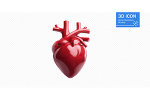 3D heart sculpture designed for, an Illustration by ZinetroN