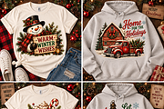 Vintage Christmas PNG Bundle, a Decorative Illustration by ElDesignState (Thumbnail 4 of 13)