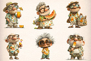 Funny Summer Beach Grandpa Clipart, an Illustration by Digital Artistic99 (Thumbnail 4 of 11)