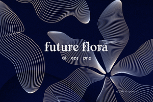 Future Flora Futuristic Vector