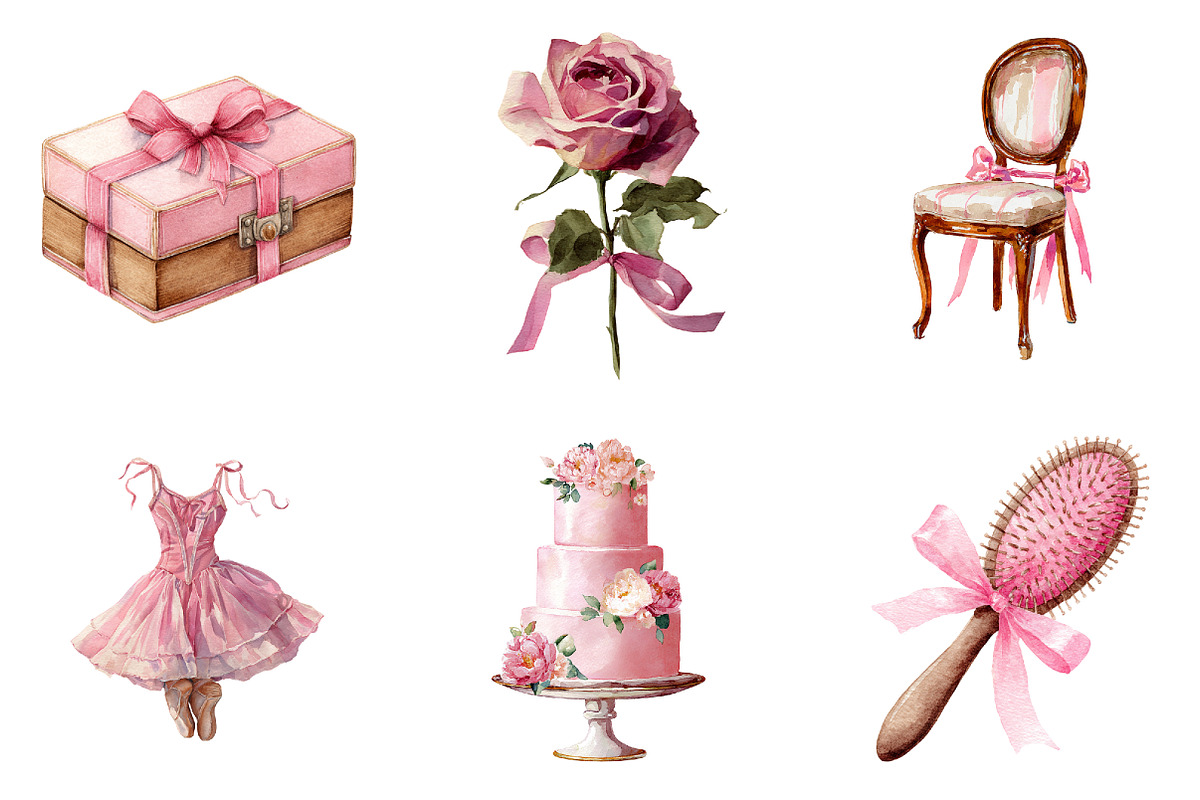 Watercolor Ballet Whisper Clipart, an Illustration by Design Market (Photo 2 of 3)
