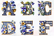 Gingham check Alphabet spring, an Illustration by RobertsArt (Thumbnail 2 of 7)