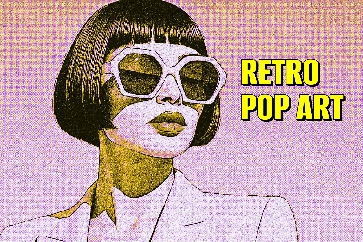 Retro Pop Art Poster Photo Effect, a Layer Style Add-On by studiogstock (Photo 1 of 2)