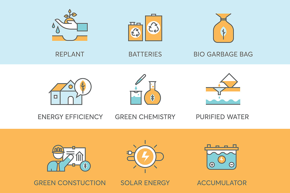 45 Environment & Eco Friendly Icons, an Outline Icon by kucingklawu (Photo 4 of 7)