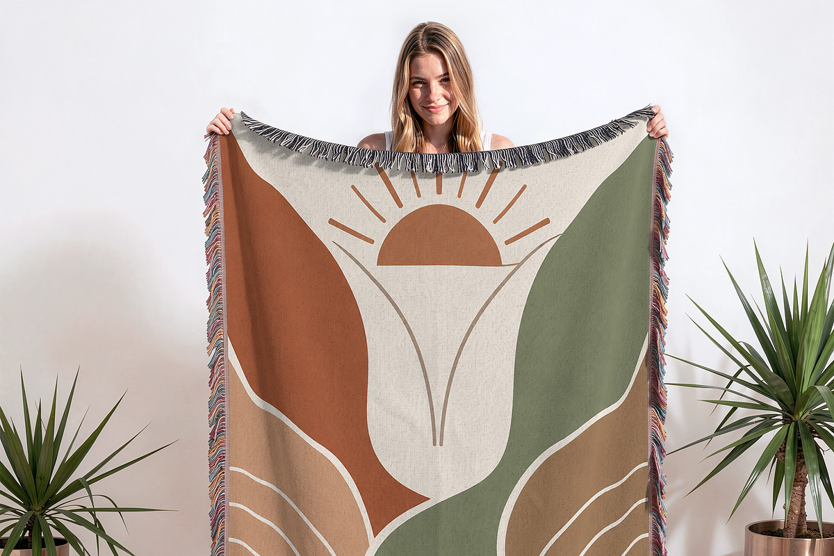 Woven Blanket Mockup PSD / PNG, a Household Mockup by Mockups Studio (Photo 3 of 6)