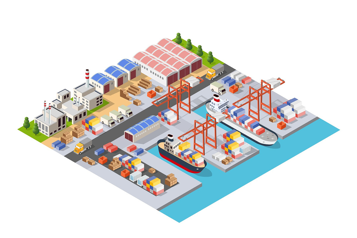 Isometric City Boulevard, a Transportation Illustration by AlexZeL (Photo 1 of 5)