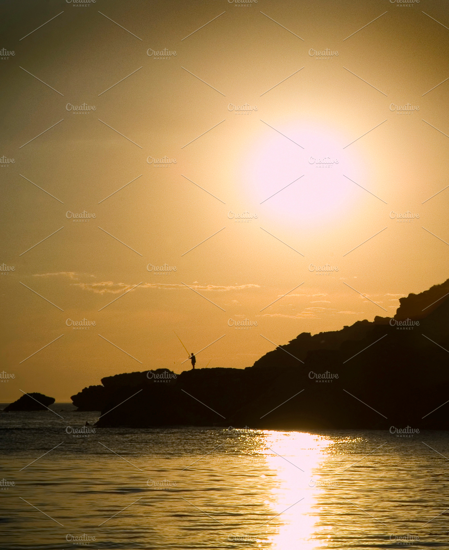 Fisherman Silhouette, a Nature Photo by THP Creative