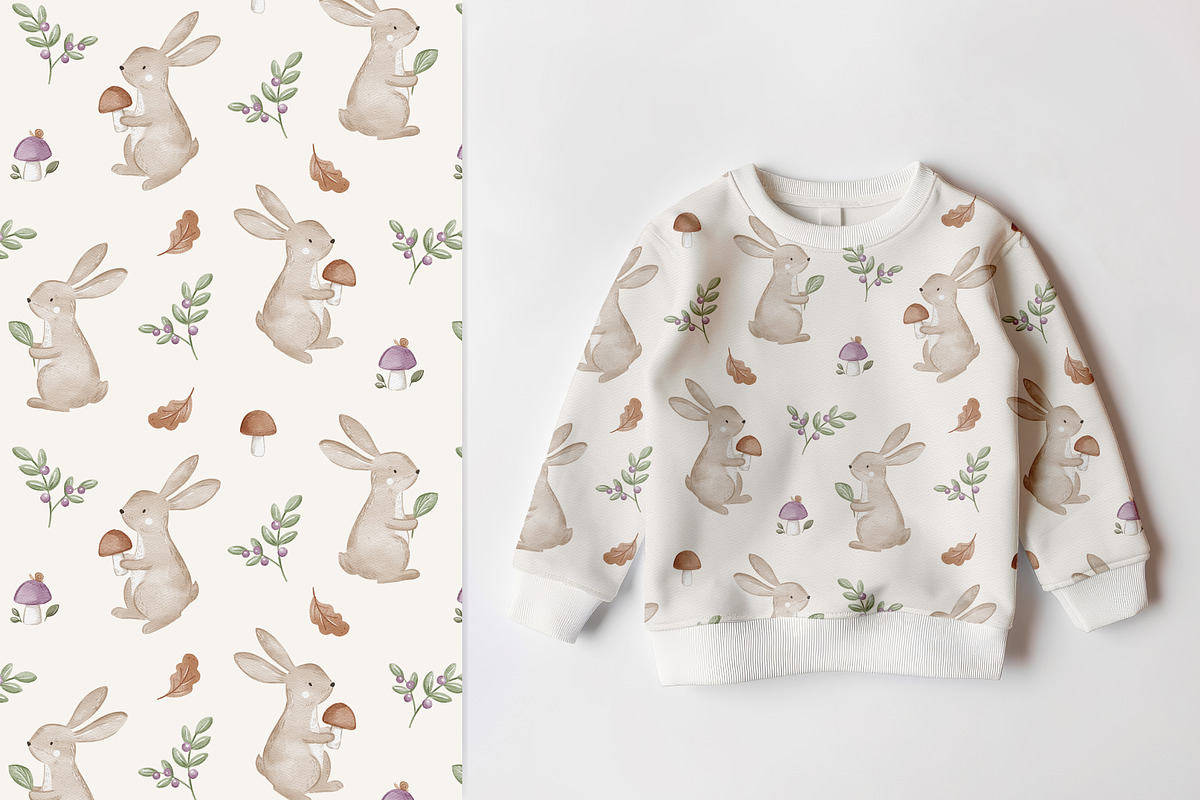 Pattern Little bunny, a Pattern Graphic by Olena Kuznietsova (Photo 1 of 3)