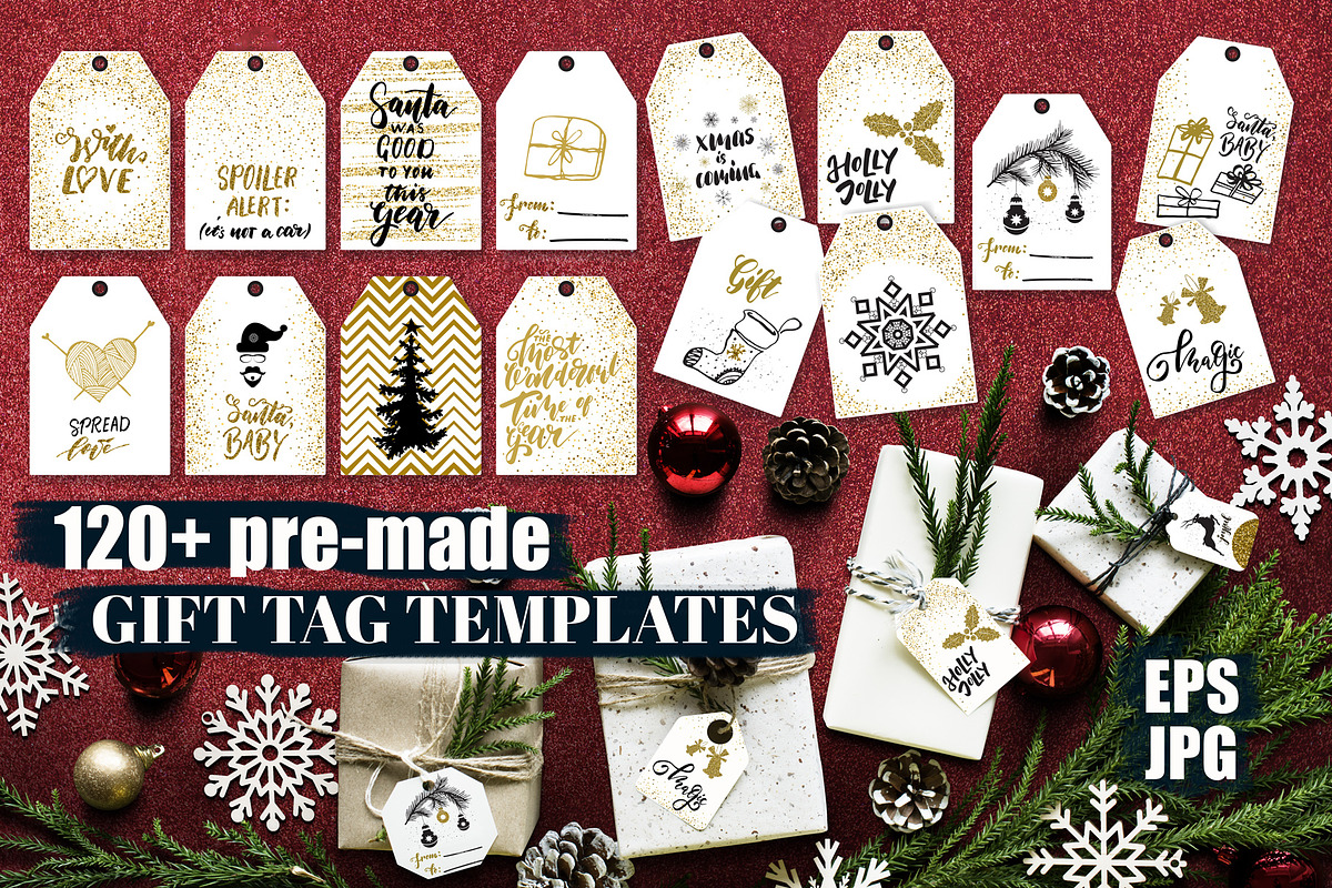 Christmas Gift Tag Templates, a Card Template by OlgaRom (Photo 1 of 7)