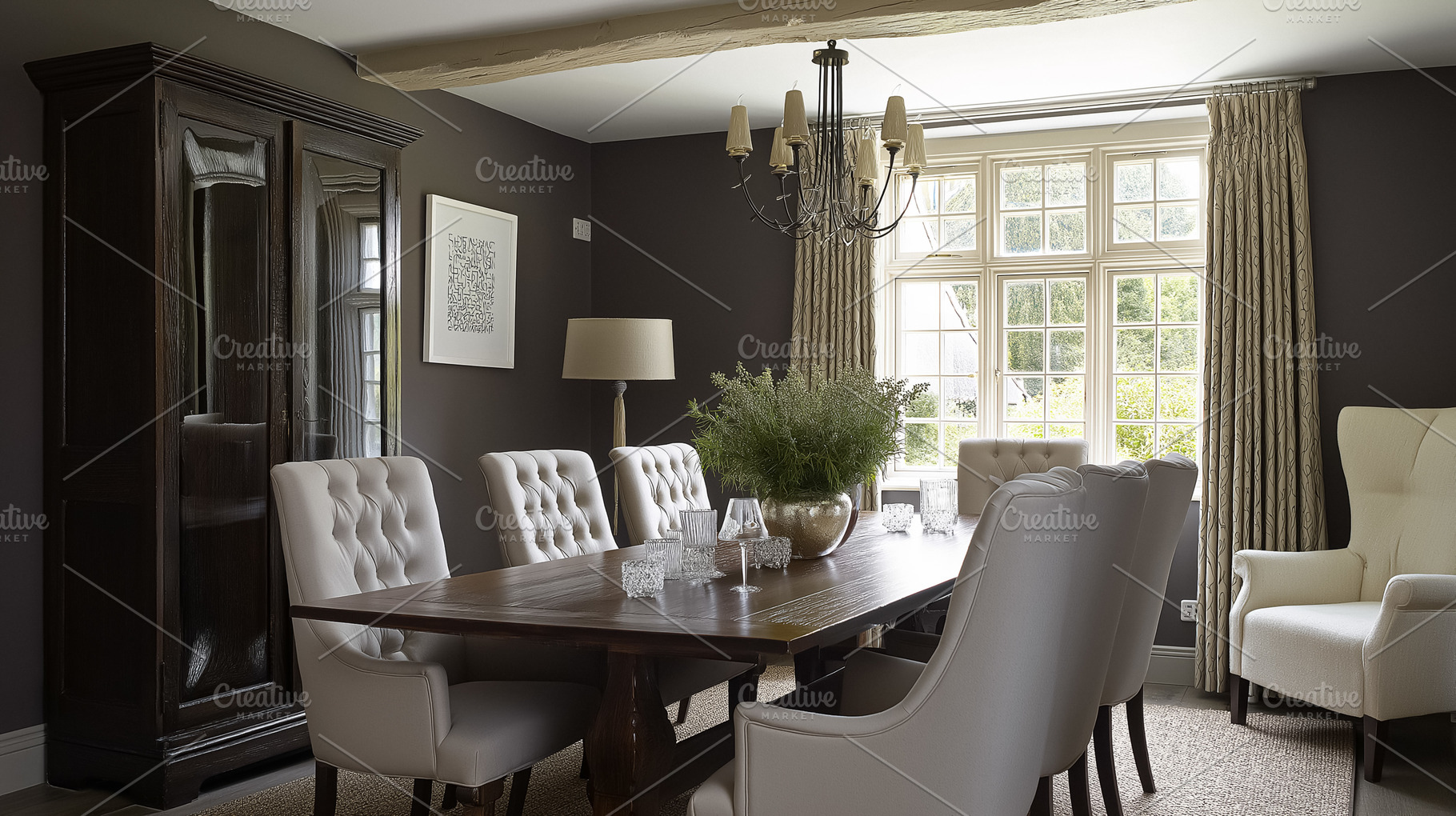 Formal dining room interior offering elegance and luxury, featuring classic fur, an Architecture Photo by Studio ANNA