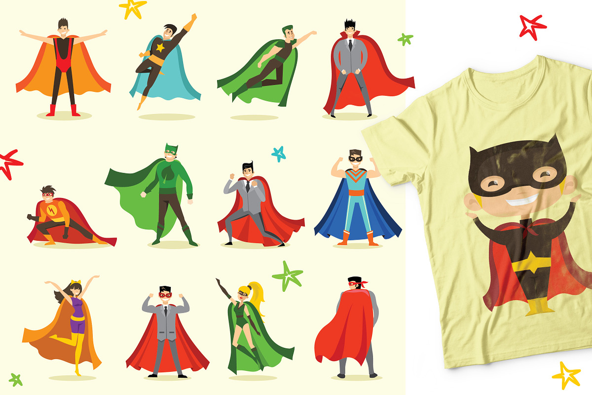 50%OFF!Super set with 50 SUPERHEROES, a Person Illustration by Virinaflora (Photo 4 of 5)