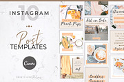 Instagram Posts for Canva | Peach, a Social Media Template by Thirty One Palms Studio (Thumbnail 1 of 6)